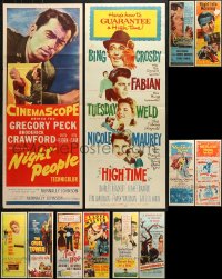5a500 LOT OF 12 FORMERLY FOLDED MOSTLY 1950S INSERTS 1950s great images from a variety of movies!
