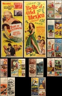 5a489 LOT OF 19 FORMERLY FOLDED MOSTLY 1950S INSERTS 1950s great images from a variety of movies!