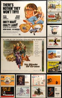 5a524 LOT OF 18 FORMERLY FOLDED HALF-SHEETS 1970s great images from a variety of movies!