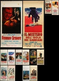 5a507 LOT OF 14 FORMERLY FOLDED ITALIAN LOCANDINAS 1960s-1980s cool movie images!