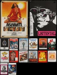 5a551 LOT OF 22 FORMERLY FOLDED 15X21 FRENCH POSTERS 1960s-1990s a variety of movie images!