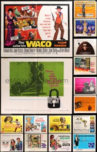 5a516 LOT OF 22 FORMERLY FOLDED HALF-SHEETS 1960s-1970s great images from a variety of movies!