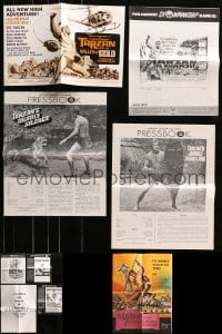 5a179 LOT OF 9 CUT AND UNCUT TARZAN PRESSBOOKS AND AD SLICKS 1960s-1980s cool movie advertising!