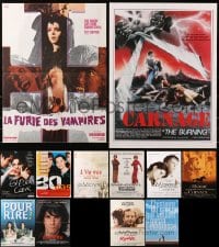 5a560 LOT OF 14 FORMERLY FOLDED 15X21 FRENCH POSTERS 1960s-1990s a variety of movie images!