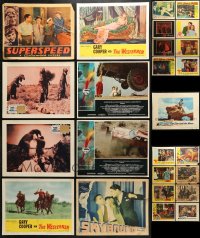 5a097 LOT OF 33 LOBBY CARDS 1930s-1950s incomplete sets from a variety of different movies!