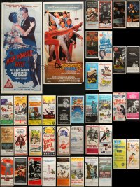 5a286 LOT OF 40 FOLDED AUSTRALIAN DAYBILLS 1950s-1980s great images from a variety of movies!