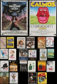 5a550 LOT OF 24 FORMERLY FOLDED 15X21 FRENCH POSTERS 1970s-1980s a variety of movie images!