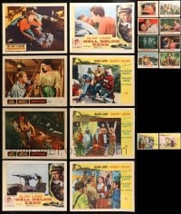 5a102 LOT OF 18 LOBBY CARDS FROM ALAN LADD MOVIES 1950s Badlanders, Desert Legion & more!
