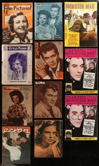 5a261 LOT OF 11 NON-U.S. MOVIE MAGAZINES 1930s-1960s filled with great images & information!