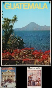 5a569 LOT OF 6 GUATEMALAN TRAVEL POSTERS 1980s cool sights to see in Central America!