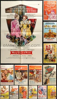 5a062 LOT OF 18 FOLDED ONE-SHEETS 1950s-1970s great images from a variety of different movies!