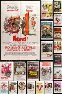 5a022 LOT OF 60 FOLDED ONE-SHEETS 1960s-1970s great images from a variety of different movies!