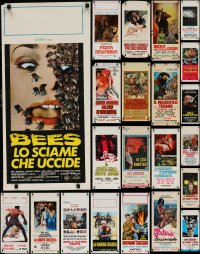 5a502 LOT OF 24 FORMERLY FOLDED ITALIAN LOCANDINAS 1970s-1990s cool movie images!