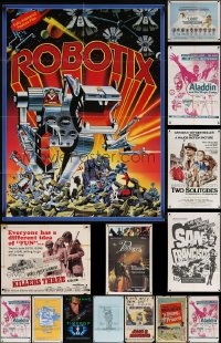 5a293 LOT OF 17 FOLDED MISCELLANEOUS POSTERS 1950s-1990s great images from a variety of movies!