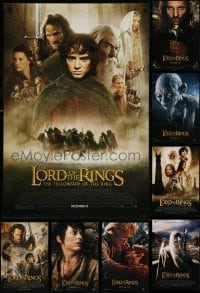 5a680 LOT OF 12 UNFOLDED MOSTLY DOUBLE-SIDED 27X40 LORD OF THE RINGS ONE-SHEETS 2000s cool!