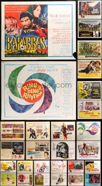 5a512 LOT OF 30 FORMERLY FOLDED 1960S-70S HALF-SHEETS 1960s-1970s images from a variety of movies!