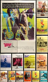 5a061 LOT OF 19 FOLDED ONE-SHEETS 1950s-1970s great images from a variety of different movies!