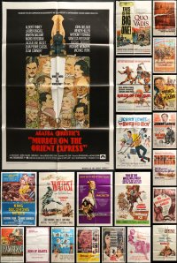 5a031 LOT OF 51 FOLDED ONE-SHEETS 1950s-1970s great images from a variety of different movies!