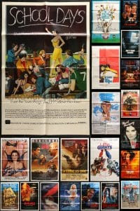 5a005 LOT OF 89 FOLDED ONE-SHEETS 1970s-1990s great images from a variety of different movies!