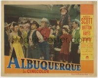 5b161 ALBUQUERQUE LC #6 1948 Gabby Hayes & townspeople watch Randolph Scott capture the bad guy!