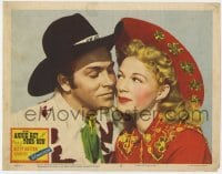 5b174 ANNIE GET YOUR GUN LC #6 1950 best romantic close up of Betty Hutton & Howard Keel!