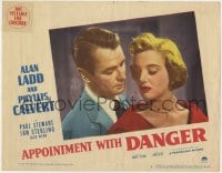 5b179 APPOINTMENT WITH DANGER LC #5 1951 best romantic close up of Jan Sterling & Alan Ladd!