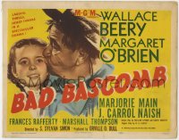 5b006 BAD BASCOMB TC 1948 great portrait of Wallace Beery with young Margaret O'Brien!