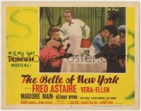 5b204 BELLE OF NEW YORK LC #8 1952 waiter Fred Astaire between sexy Vera-Ellen & Alice Pearce!