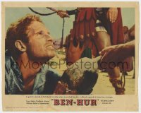 5b207 BEN-HUR LC #3 1960 best close up of Charlton Heston with gourd given water by Jesus!