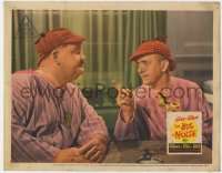 5b214 BIG NOISE LC 1944 detectives Stan Laurel & Oliver Hardy w/ Sherlock Holmes deerstalker hats!