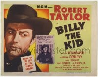 5b010 BILLY THE KID TC R1955 super close up of Robert Taylor at the famous outlaw by wanted posted!