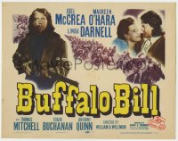 5b018 BUFFALO BILL TC R1956 William Wellman directed, Joel McCrea, Maureen O'Hara!