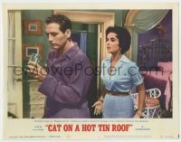 5b267 CAT ON A HOT TIN ROOF LC #4 R1966 Elizabeth Taylor as Maggie the Cat argues with Paul Newman!