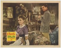 5b277 CLAUDIA LC 1943 Robert Young watches worried Dorothy McGuire, who is shining his shoes!