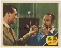 5b296 CRISIS LC #2 1950 close up of Cary Grant stopping Jose Ferrer lighting his cigarette!