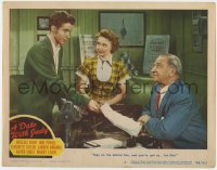 5b304 DATE WITH JUDY LC #2 1948 Jane Powell watches Scotty Beckett hand contract to Wallace Beery!