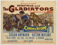 5b030 DEMETRIUS & THE GLADIATORS TC 1954 Victor Mature & Susan Hayward in sequel to The Robe!