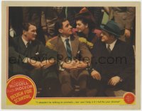 5b314 DESIGN FOR SCANDAL LC 1941 Rosalind Russell shouldn't be talking to criminal Walter Pidgeon!