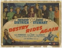 5b034 DESTRY RIDES AGAIN TC 1939 James Stewart, Marlene Dietrich & top cast, ultra rare title card!