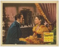 5b340 DRAGONWYCK LC 1945 best close up of Vincent Price staring at beautiful Gene Tierney!