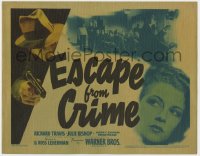 5b044 ESCAPE FROM CRIME TC 1942 for every killer there's only one escape, the electric chair!