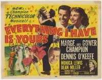 5b045 EVERYTHING I HAVE IS YOURS TC 1952 great images of Marge & Gower Champion dancing!