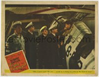 5b382 FLIGHT COMMAND LC 1940 Paul Kelly & men talk to Robert Taylor before his plane leaves!