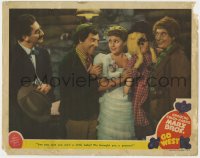 5b418 GO WEST LC 1940 Groucho, Chico & Harpo Marx with pretty Diana Lewis holding doll!
