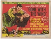 5b058 GONE WITH THE WIND TC R1954 Clark Gable, Vivien Leigh, greater than ever on wide screen!