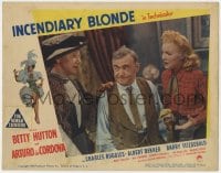 5b490 INCENDIARY BLONDE LC #7 1945 Barry Fitzgerald, sexy showgirl Betty Hutton as Texas Guinan!