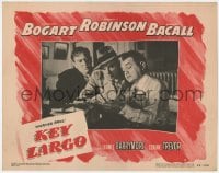 5b513 KEY LARGO LC #2 1948 c/u of Edward G. Robinson, Gomez & Lawrence with huge pile of cash!