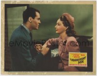 5b555 MAGNIFICENT DOPE LC 1942 romantic close up of Henry Fonda & pretty Lynn Bari holding hands!