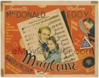 5b076 MAYTIME TC 1937 Jeanette MacDonald, Nelson Eddy, John Barrymore, cool sheet music design!