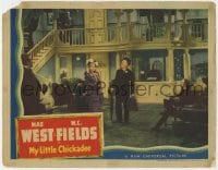 5b619 MY LITTLE CHICKADEE LC 1940 W.C. Fields & sexy Mae West smiling in foyer!